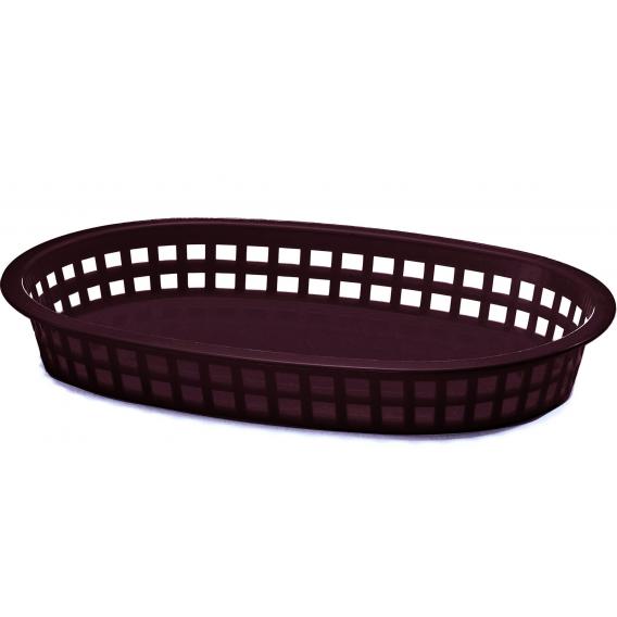 Chicago oval plastic basket 26 5x17 75x3 75cm brown