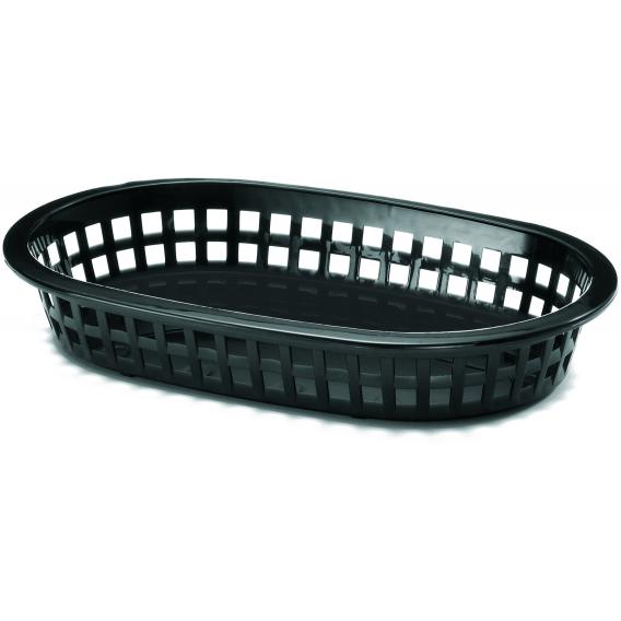 Ala carte oval plastic basket black