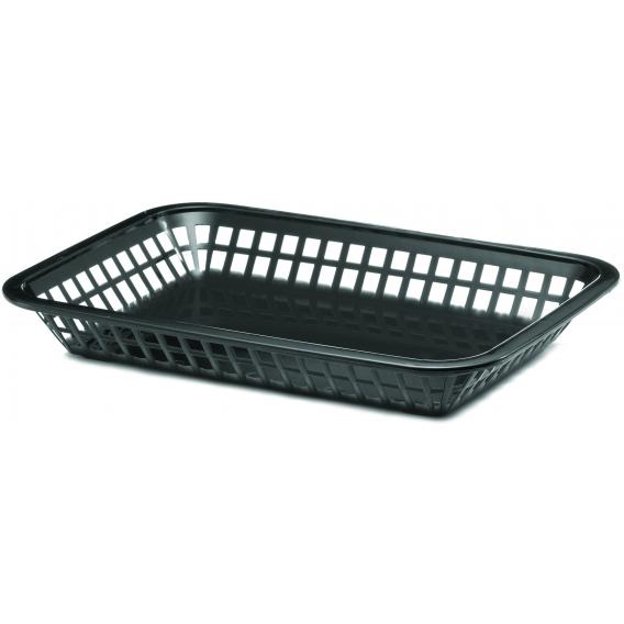 Grande rectangular plastic basket black