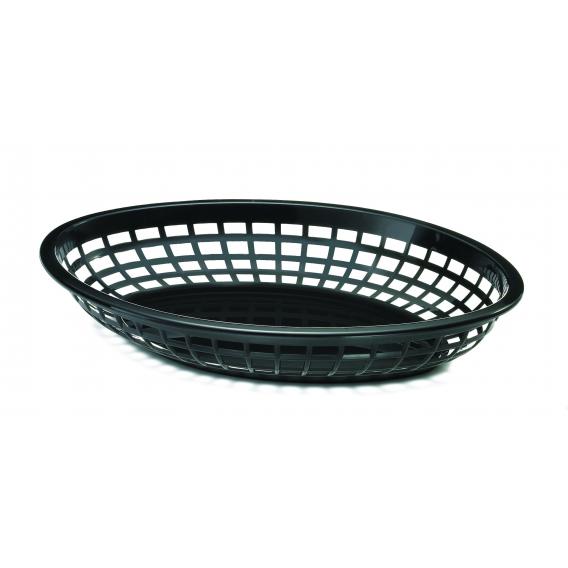 Jumbo oval plastic basket 30x22 5x4 75cm black