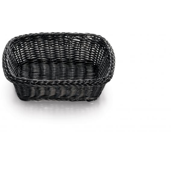 Handwoven ridal rectangular basket black 30x22x7 5cm