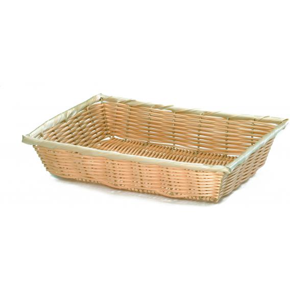 Handwoven rectangular basket natural 42 75x31 75x7 5cm