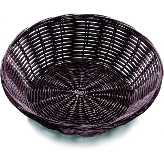 Handwoven round basket brown