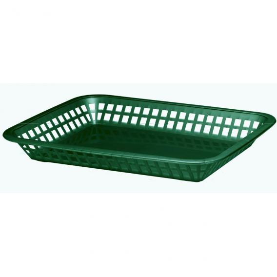 Mas grande rectangular plastic basket 30x21 5x4cm forest green