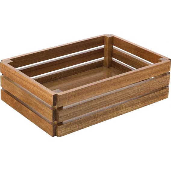 Crates large wooden crate acacia 32x22cm 12 5x8 5