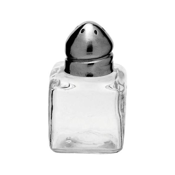 Squat square salt pot with stainless steel top 50mm 1 9
