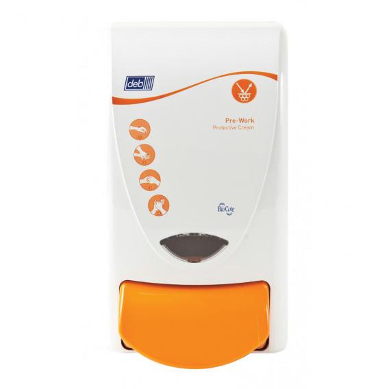 Deb stoko 1l cartridge protect pre work dispenser white orange