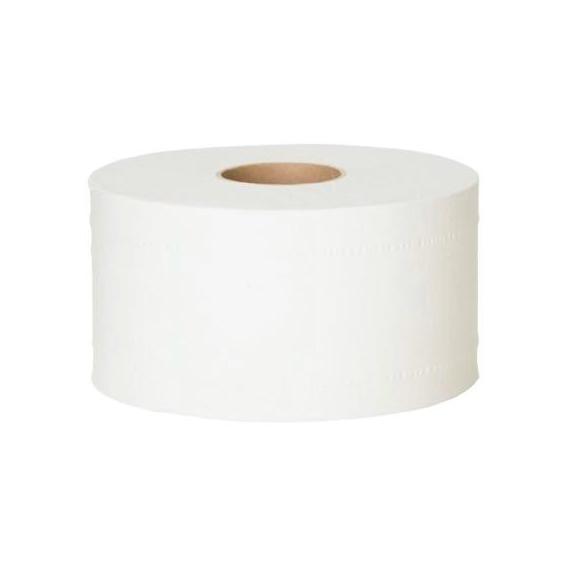 Basic 2 ply mini jumbo toilet roll white 60mm 2 25 core