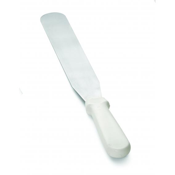 Stainless steel icing spatula with white abs handle 25 5cm