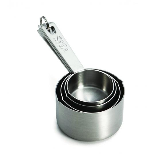 Heavy duty stainless steel 4 piece measuring cup set