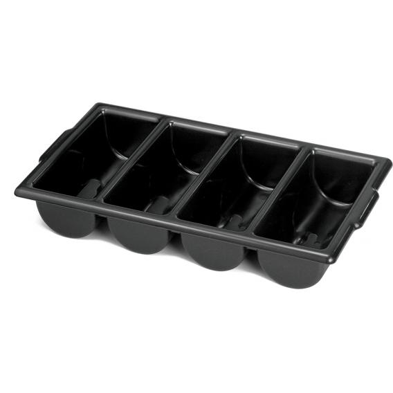 Cutlery tray 4 division black