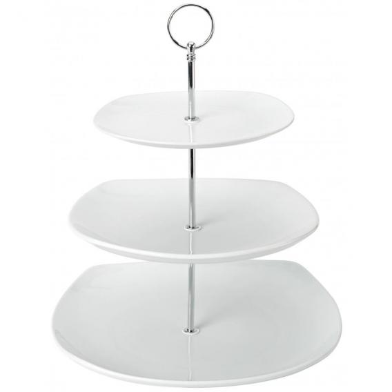 Titan porcelain squared cake stand 3 tiered