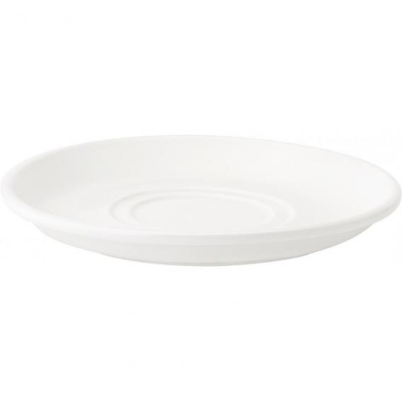 Pure white economy double well saucer 18cm 7