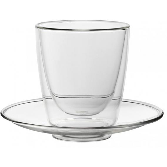 Double walled cappuccino cup with saucer 22cl 7 75oz