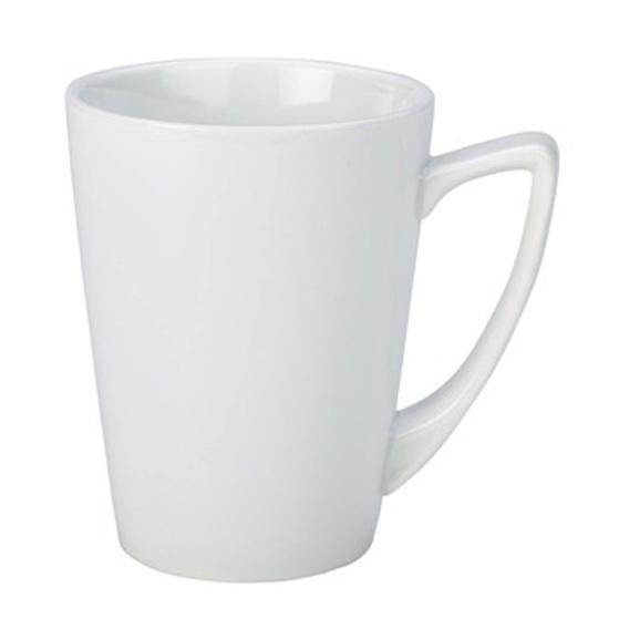 Royal genware porcelain angled latte mug 35cl 12 25oz