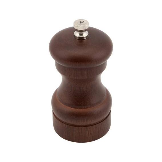 Genware dark wood salt or pepper grinder 10cm