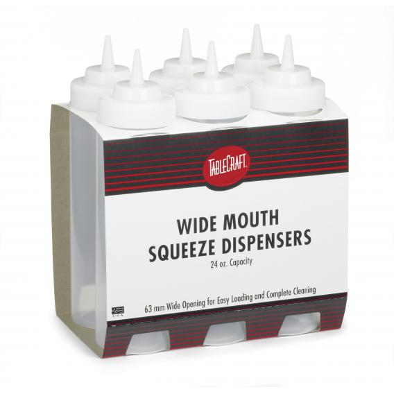 Wholesale pack widemouth squeeze dispenser clear 709ml 24oz