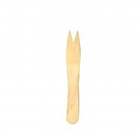 Biodegradable natural birch wood chip fork
