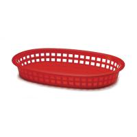 Chicago oval plastic basket 26 5x17 75x3 75cm red