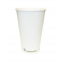 Edenware biodegradable 16oz single wall coffee cup white
