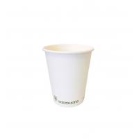 Edenware biodegradable 4oz single wall coffee cup white