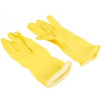 Household latex rubber gloves yellow small