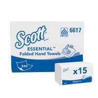 Interfold hand towel small scott essential white 1 ply