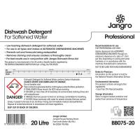 Jangro dishwasher liquid detergent 20l