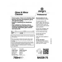 Jangro glass mirror cleaner 750ml spray