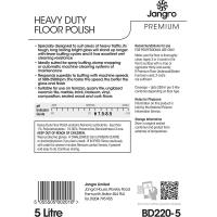 Jangro heavy duty floor polish 5l
