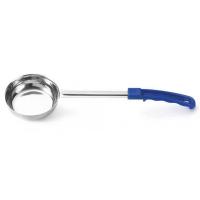 One piece stainless steel solid spoonout blue handle