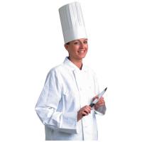 Classic style chefs paper hat height 25 4cm 10 white uni fit