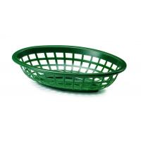 Plastic oval side order basket 19 5x14x4 5cm forest green
