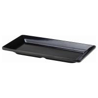 Platter rectangular melamine black gn 1 3
