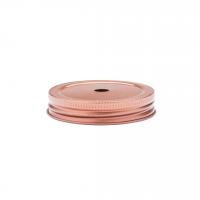 Screw lid with straw hole copper 7cm 2 75