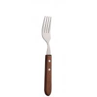 Stainless steel steak fork wooden handle