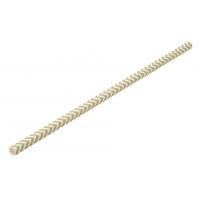 Straight straw paper matt gold chevron design 20cm 8 x 6mm
