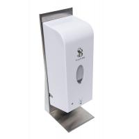 Touch free soap dispenser free standing tabletop stand short stainless steel