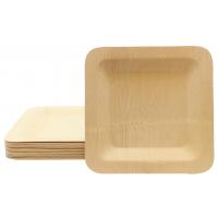 Biodegradable bamboo square wooden disposable plate 10 25 5cm