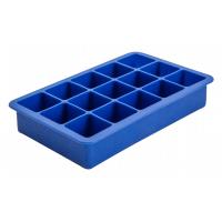 15 cavity silicone ice cube mould 1 25 square blue