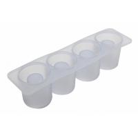 4 cavity clear silicone shot glass mould