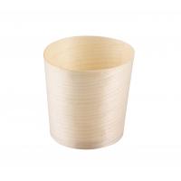 Biodegradable bamboo small wooden serving cup 6x6x6cm