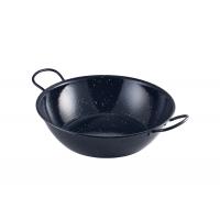 Enamel pan with raised handles black speckled 30x8cm 11 8x3 1 dxh 4 2l 147 75oz