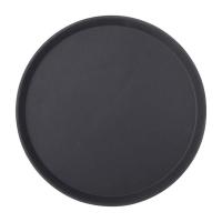 Non slip tray round black 40 5cm 16