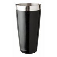Black vinyl coated boston cocktail shaker can 80cl 28oz