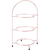 Copper 3 tier plate stand 16 5 42cm to hold 3 x 23cm plates