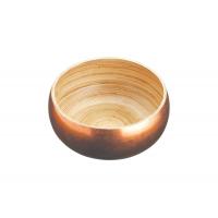 Copper lacquered bamboo serving bowl 17cm