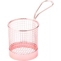 Copper round service basket 3 5 9cm