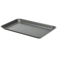 Galvanised steel tray 31 5x21 5x2cm hammered silver