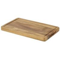 Genware acacia wood serving board 26 5x16x2cm